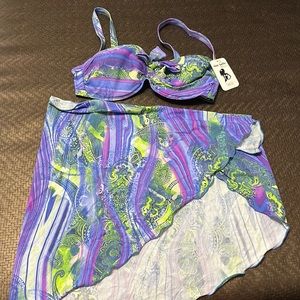 Bikini top and cover up skirt